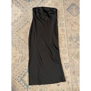Urban Outfitters Women’s Black Strapless Straight Hem Midi Dress Size Medium